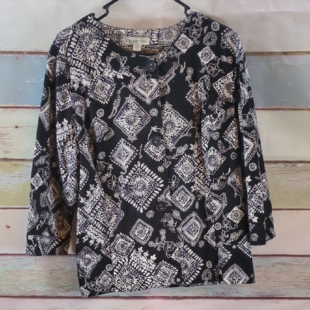 Coldwater Creek Monochrome Blazer